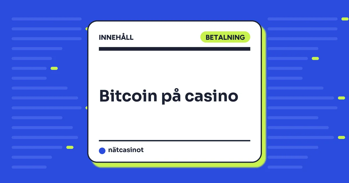 Bitcoin på casino – går det med svensk licens?