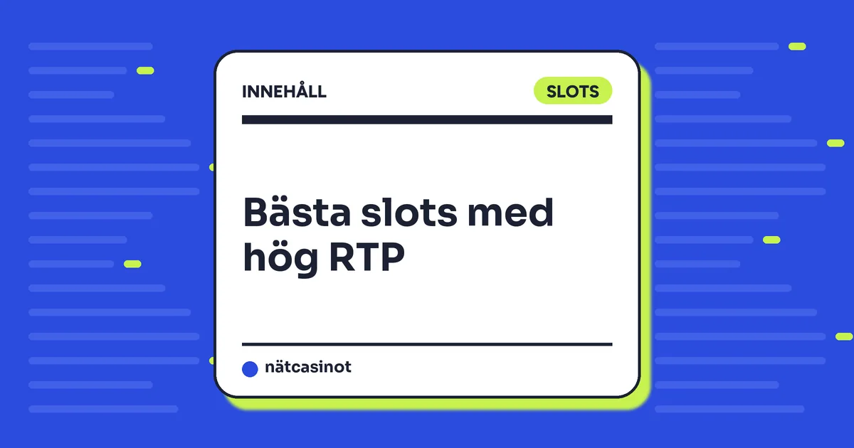 Bästa slots med hög RTP – RTP och maxvinst