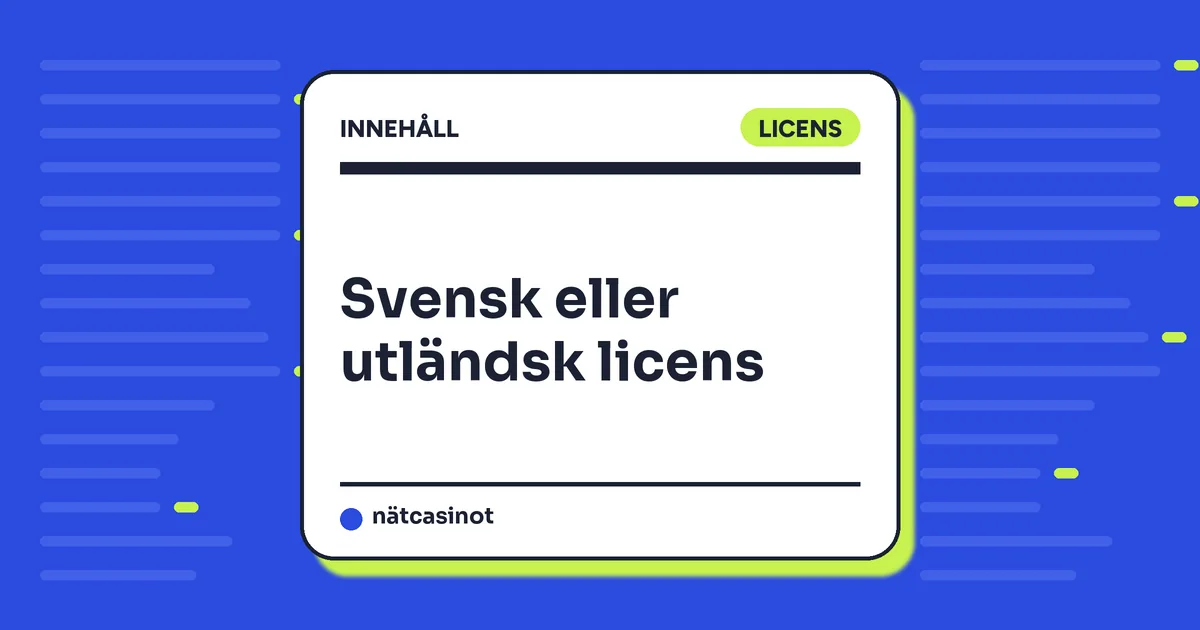 Svensk licens eller utländsk? Därför ska du välja casino med svensk licens