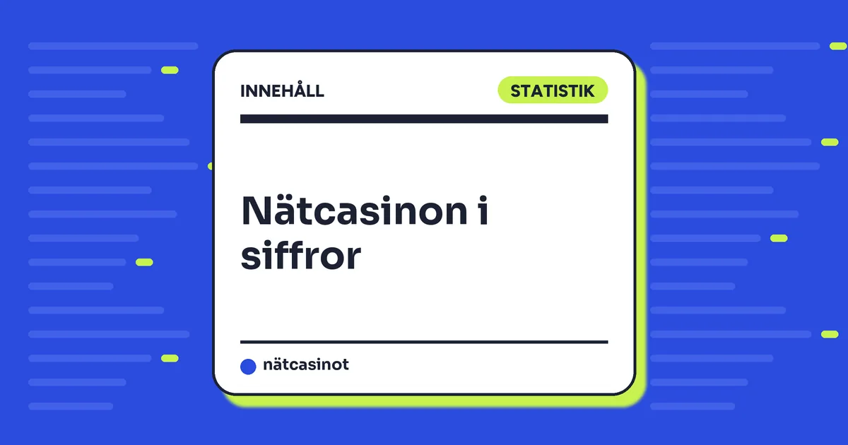 Hur populära är nätcasinon i Sverige? Siffror och trender