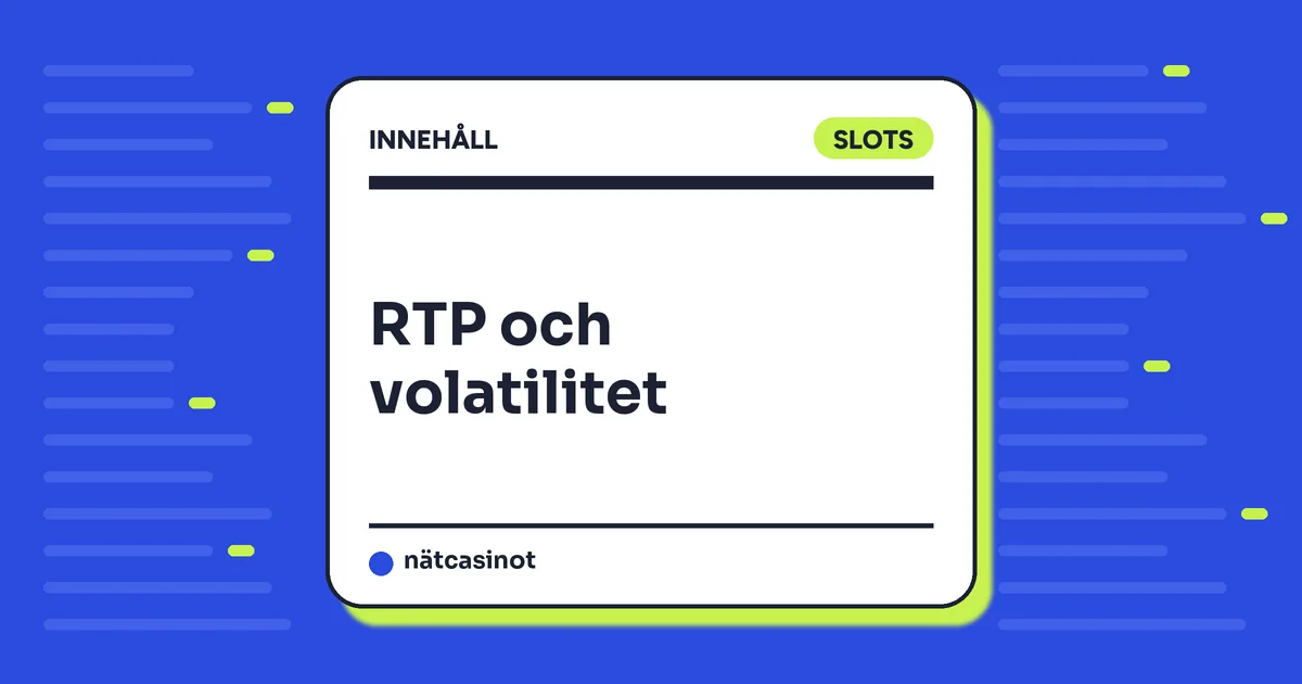 RTP och volatilitet – så väljer du slots efter din spelstil