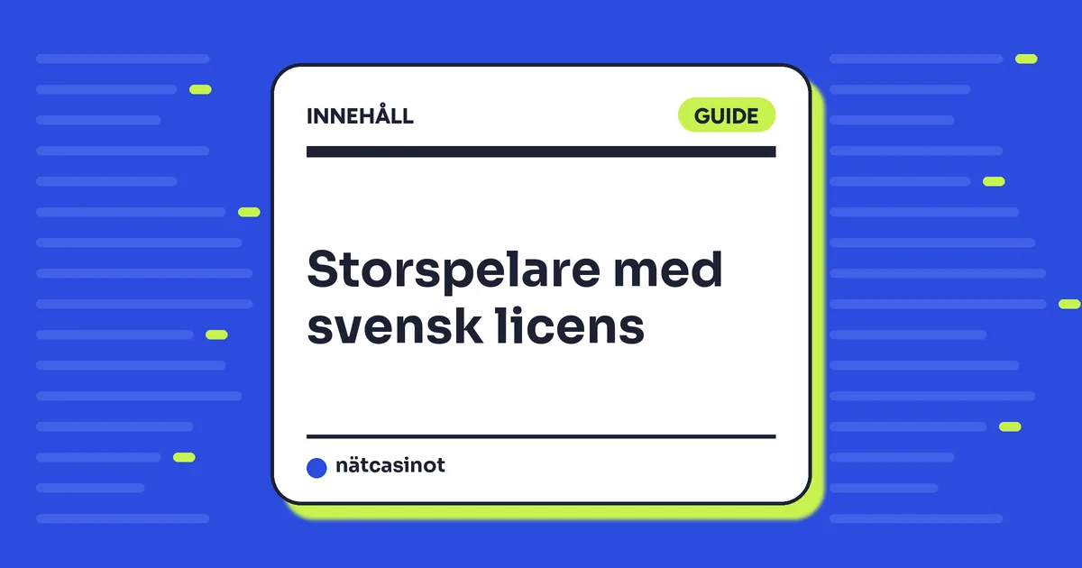 Storspelare casino – spela högt med svensk licens