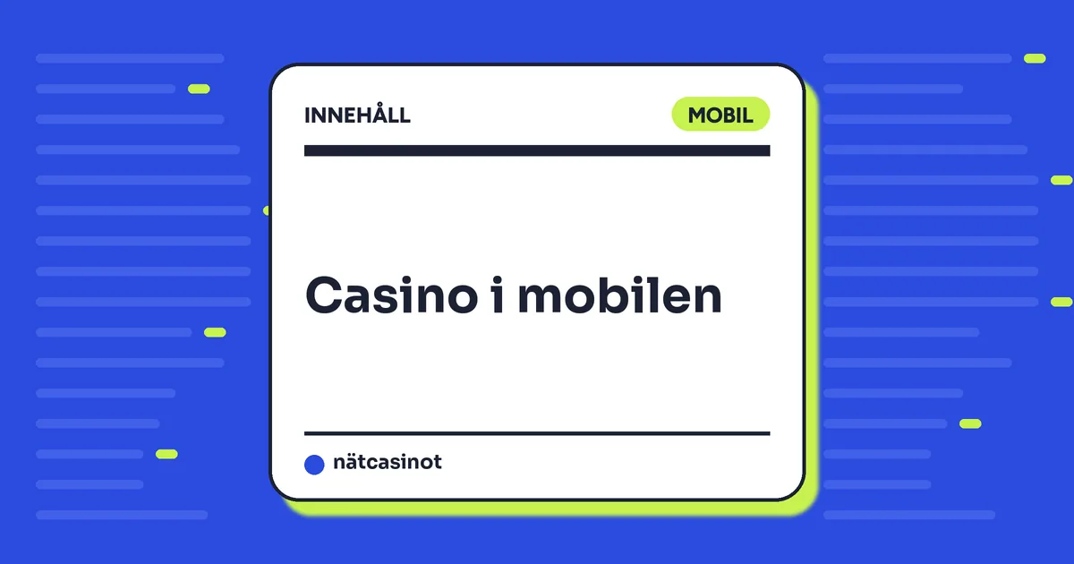 Mobilcasino – spela casino i mobilen med svensk licens
